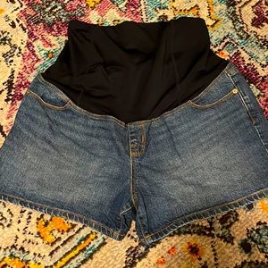 Isabel maternity full panel Jean shorts - 12 - like new